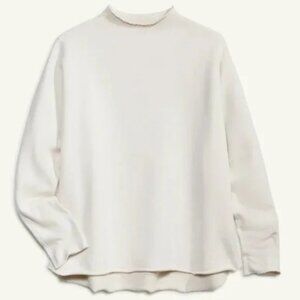 Frank & Eileen EFFIE Long-Sleeve Funnel Neck Capelet - Vintage White - L